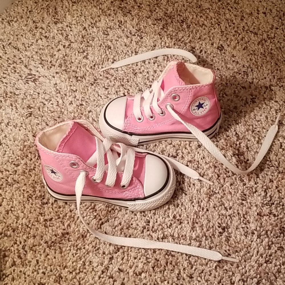 Pink Converse size 3 infants